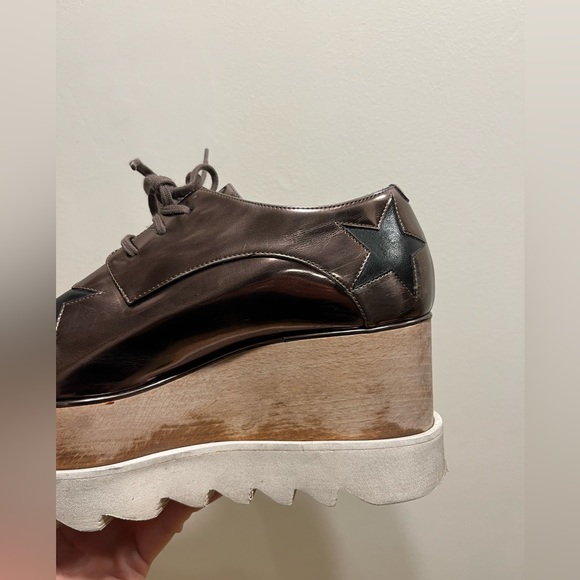 Stella McCartney Elyse Stars Glitter Platform Sneakers size 35 - Picture 2 of 12